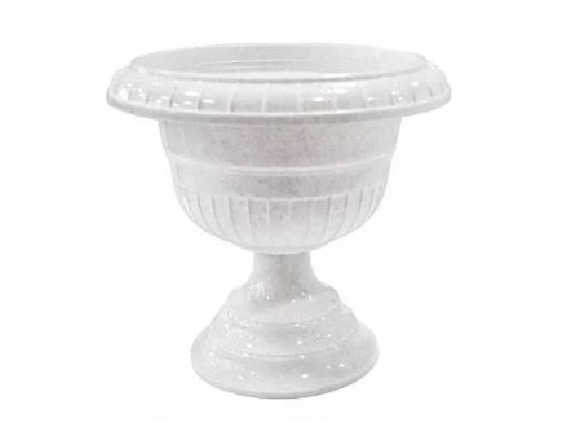 Вазон на ножке малый  D 280 мм мраморный 1449